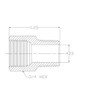 Brass Hose Adapter Male To Female 3/8 X 3/8 Inch