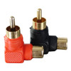RCA Plastic Grip Right-Angle Plug Adapter- Gold Tip