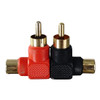 RCA Plastic Grip Right-Angle Plug Adapter- Gold Tip