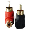 RCA Plastic Grip Right-Angle Plug Adapter- Gold Tip