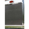 Polished SS Grille Insert With Round Hole Pattern, 14 Gauge For Peterbilt 359, 379 Extended Hood