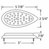 39 LED Stop, Tail, Turn Tear Drop Light W/ Bezel - Amber LED/ Amber Lens