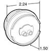 2 Inch High Profile Round Marker / Clearance Light, 8 Diode  - Amber LED / Amber Lens