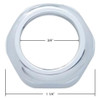 Chrome Key Switch Face Nut For Peterbilt