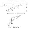 29 Inch Heavy Duty Half Fender Mounting Arm Kit - 4 Inch Adjustable
