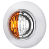 3/4 Inch Mini Double Fury Clearance Marker Color Changing Light - Amber & White LED / Clear Lens