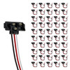 3 Wire Pigtail With 3 Prong Right Angle Plug - 12 Inch Lead - 50 Pcs