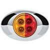 Double Fury Mini Oval Light - Amber To Red LED / Clear Lens