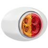Double Fury Mini Oval Light - Amber To Red LED / Clear Lens