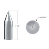 33mm X 7-1/8 Inch Chrome Plastic Tall Spike Nut Cover