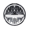 Ultralit 5 3/4 Inch Round Blackout Headlight With White LED Position Light Bar