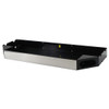 Bawer Black Tool Box Top Tray W/ Stainless Steel Panel Plates & 6 Inch Oval Light Hole- 4 X 18 X 60 Inch