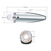 Glass Watermelon Cab Light with 1156 Amber Bulb & Clear Lens