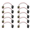 3-Pin to 3-Prong Light Adapter With 6 Inch Pigtail - 10 Pack