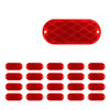 4 X 2 Inch Red Oval Quick Mount Reflector- 20 Pack