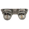 8.5 X 3.5 Inch SS Dome Light Bracket With 2 Watermelon Light And 1 Toggle Switch Holes
