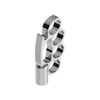 1/2 Inch-13 Thread-On Chrome Knuckle Gearshift Knob