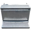 Diamond Plate Aluminum Battery Box W/ Smooth Sides & New Style Steps 31 Inch 30 X 30 X 15 Inch by BESTfit For Peterbilt 378 & 379