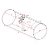 BESTfit 80 Gallon Center Fill Fuel Tank 26 X 38 Inch For Peterbilt New Style Manifold