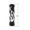 1/2 Inch-13 Thread On Chrome / Black Flame Gearshift Knob