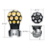 Thread On Matte Black Phoenix Style Amber LED Gearshift Knob With Adapter For Eaton Fuller 13/15/18 Speed
