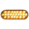 6 Inch Oval Strobe Warning Light With Reflector - Amber LED