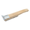 Shoe Handle Wire Brush With Scraper - Steel Bristles