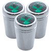 Chrome Mini Toggle Extension With Green Jewel For Kenworth