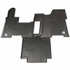 Black Floor Mat 3 Piece Set For Models W/ Mounted Eaton Ultra Shift, By Minimizer For Peterbilt
