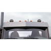 Turnpike Truck Trim 11 Inch Stainless Steel Drop Visor For Peterbilt 567 / 579 W/ Factory SS Visor