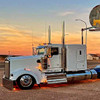 12 Gauge Customs 5 Inch 45 Degree Angle Stainless Steel 2 Piece Drop Visor For Kenworth With 2 Piece Flat Glass