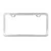 Stainless Steel License Plate Frame Plain 2 Holes