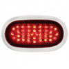 40 Diode Oval Stop, Turn, And Tail Light W/ Chrome Flush Mount Bezel