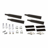Poly Single Axle Fender Mounting Kit W/ Black Steel Triangular Mounting Brackets, Mount Tubes & Clamps