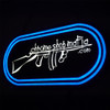 CSM - Neon Wall Sign Blue W/ White Tommy Gun Logo