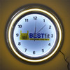 BESTfit Logo Neon Wall Clock
