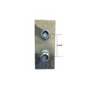 Stainless Steel Mud Flap Hanger W/ 3 Round 4 Inch Light Holes Per Side- 3.75 Inch Bolt Spacing
