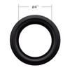 4 Inch Round Black Rubber Light Grommet- 10 Pack