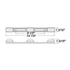 Red Identification Light Bar W/ Stainless Steel Base