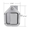 Steel Exterior Sleeper Storage Door Handle W/ Chrome Handle- Driver Side For Kenworth T800, W900