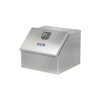 22 X 18 X 22 Inch Smooth Aluminum Boot Box W/ Single Drop Down Lid & Stainless Steel T-Handle