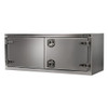 Smooth Aluminum Underbody Tool Box W/ Dual Inset Barn Door & Stainless Steel T-Handles- 72 X 24 X 24 Inch