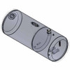 BESTfit Aluminum Split Tank 92 Gallon Fuel- Rear Fill/ 58 Gallon Hydraulic- Front Fill- 26 X 72 Inch W/ Early Style Manifold- Passenger Side For Peterbilt