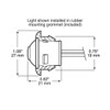 0.75 Inch Single Diode Utility Light W/ 0.180 Inch Bullet Plug- White LED/ Clear Lens