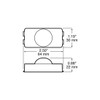 Single Diode Utility & License LED Light W/ 2 Bullet Plugs- White LED/ Clear Lens