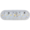Oval 7 Diode Back Up Light W/ Grommet Mount- White LED/ Clear Lens