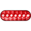 Oval 7 Diode Stop, Tail & Turn Signal Light- Red LED/ Red Lens