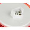 4 Inch Round Stop, Tail & Turn Light W/ Grommet Mount- White LED/ Red Lens