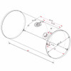 BESTfit Aluminum Fuel Tank 100 Gallon- 24.5 X 50 Inch- Rear Fill W/ Manifold With Sending Unit Hole- Driver Side For Kenworth