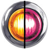 3/4 Inch Mini Button Dual Revolution LED Marker Auxiliary With Chrome Bezel